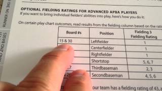 APBA Basic Game Fielding Calculations Example [upl. by Irene]