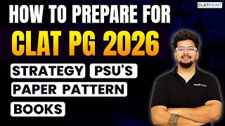 How to Prepare for CLAT PGLLM 2026 Strategy Syllabus New Exam Pattern amp Books  CLAT POINT [upl. by Aniaz161]