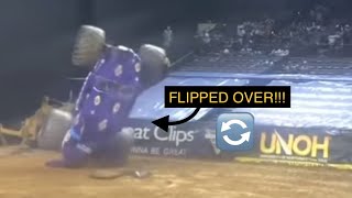 Monster Truck FLIPS OVER In Baltimore Monster Jam 2021Royal Farms Arena [upl. by Nileuqaj578]