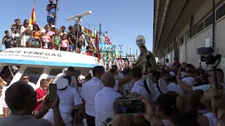 Procesión matinal y embarque de Ntra Sra del Carmen de Bonanza  2023  Sanlúcar de Barrameda [upl. by Elleinahc]