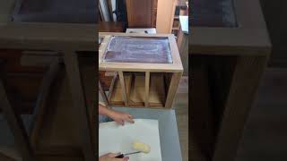 Easy DIY paintable wallpaper on bedsides tables [upl. by Fabron]