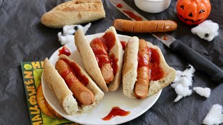 Recette Hot dogs dHalloween [upl. by Heimlich545]