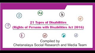 Types of disability  RPWD Act 2016 Chetanalaya [upl. by Yentruoc]