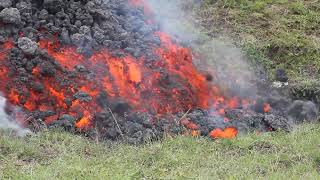 Amazing Lava Flowing through Farmland in Guatemala [upl. by Jamaal]