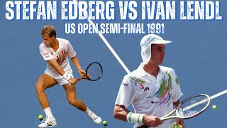 STEFAN EDBERG VS IVAN LENDL  1991 MENS US OPEN SEMIFINAL [upl. by Jakob]