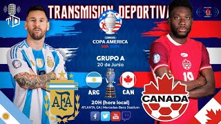 ARGENTINA vs CANADA 🔴 EN VIVO 🔴 COPA AMERICA 2024 · JUEGA MESSI Y LA SCALONETA · RELATO EMOCIONANTE [upl. by Adnilav]