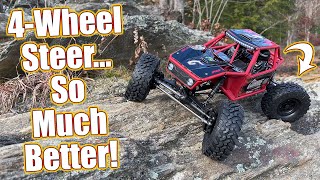 4Wheel Steer Equipped RC Car Axial Capra 4WS Unlimited Trail Buggy RTR Review  RC Driver [upl. by Obed495]