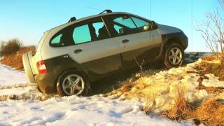 Renault Megane Scenic RX4 19DCi soft snow test [upl. by Eberle]