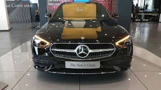 2022 MercedesBenz CClass C220d AMG Line  In Black color Visual Review Interior and Exterior [upl. by Zolnay487]