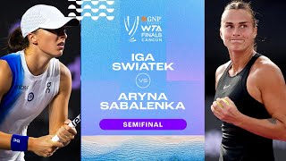 Iga Swiatek vs Aryna Sabalenka  2023 WTA Finals Semifinal  WTA Match Highlights [upl. by Rodnas]