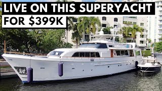 399000 1983 CHEOY LEE 90 COCKPIT CLASSIC MOTOR YACHT TOUR  Aft Cabin Boat Liveaboard SuperYacht [upl. by Eilujna]