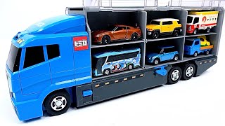 トミカ☆トミカのミニカーを開封してコンボイへ収納！Tomica☆Tomica miniature cars opened and stored in convoy [upl. by Ynohtona25]