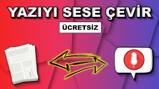 Yazıyı Sese Çevirmenin EN KOLAY ve KALİTELİ Yolu 👈👈 ÜCRETSİZ [upl. by Zumwalt]