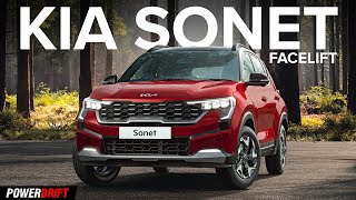 2024 Kia Sonet Facelift  First Look  PowerDrift [upl. by Enailuj]