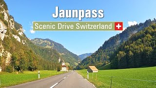 Jaunpass from Bulle to Spiez  Driving on Scenic Routes Switzerland [upl. by Ahsercal]