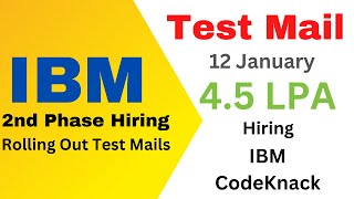 IBM 2nd PHASE Hiring Test  Still OPEN  Apply Now [upl. by Eltotsira]