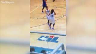 Watch the punch that earned this womens basketball player only a twogame suspension [upl. by Elodea747]