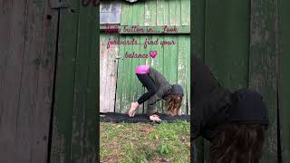 Daily yoga Bakasana crow pose hand balance yoga motivation fitness [upl. by Bolte]