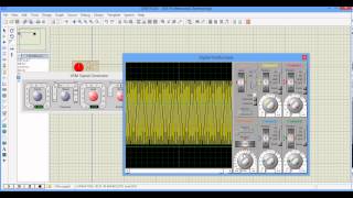 Osciloscopio y generador de funciones o señales o de formas en proteus [upl. by Esac175]