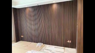 Interior WPC Wall Panel Instalation Easy Quick [upl. by Avert]