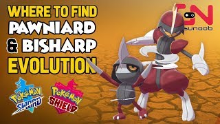 Where to find Pawniard amp Bisharp  How to Evolve  Pokemon Sword and Shield Evolution [upl. by Menken411]