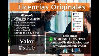 Office 2016 pro activacion Licencias originales [upl. by Edualc]