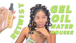 Retwisting Starter Locs Products  Gel Mousse or Oil [upl. by Namsu]