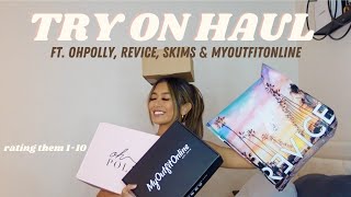 MY 2ND TRY ON HAUL ft ohpolly skims revice myoutfitonline I RATING THE CLOTHES 110 [upl. by Preciosa]