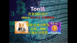 Ton链背靠10亿用户0撸最新电报小游戏仓鼠、yes等打开指南 NOT游戏造奇迹 哪些小游戏可以参与 怎么参与能吃到免费的大肉 [upl. by Cody]