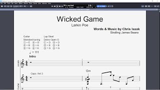 Larkin Poe Wicked Game in C major [upl. by Castra]