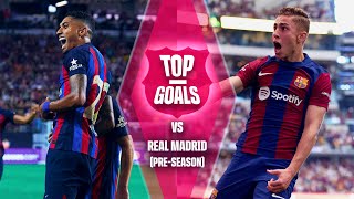 ⚽ TOP GOALS against REAL MADRID in USA  El Clásico  FC Barcelona 🔵🔴 [upl. by Esidarap611]