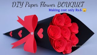 🤱 Gift IdeasDIY Paper Flower BOUQUET Birthday gift ideasFlower Bouquet making [upl. by Stoddard]