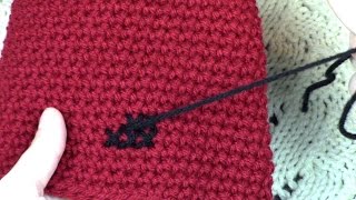 How to CrossStitch Into Crochet Fabric Tutorial [upl. by Mansur]