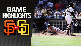 Giants vs Padres Game Highlights 32824  MLB Highlights [upl. by Repsac460]