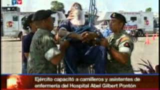 Ejército capacitó a camilleros y asistentes de Hospital Abel Gilbert [upl. by Anhsirk]