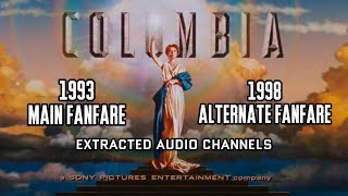 Columbia Pictures 1993 main1998 alternate fanfare  Extracted Audio Channels [upl. by Atinot379]