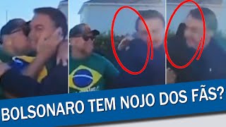 BOLSONARISTA BEIJA BOLSONARO NO ROSTO E EXPRESIDENTE REAJE COM NOJO  VIRALIZOU [upl. by Marjie589]