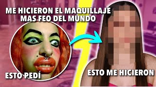 FUI A HACERME EL MAQUILLAJE MAS FEO DEL MUNDO tienen que ver como quedo [upl. by Meldoh]