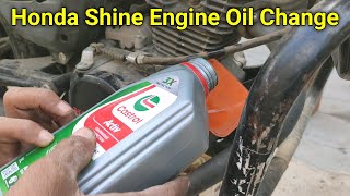 Honda Shine Engine Oil Change [upl. by Astera46]