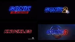 ALL sonic movie logos 1 2 3 and knuckles [upl. by Filberto924]