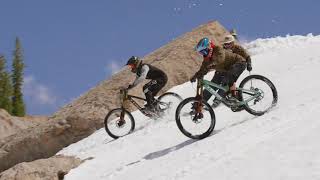 First Ever Mountain Bike Descent of Corbets Couloir [upl. by Leunas]