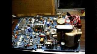 Flyback transformer replacement in a 1982 19quot Sylvania E32 chassis color TV [upl. by Ellirpa]