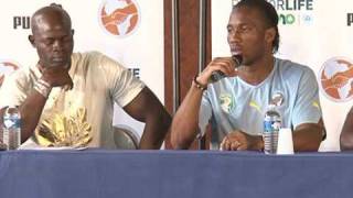 Etoo y Drogba orgullosos de la primera Copa del Mundo en África [upl. by Elson]