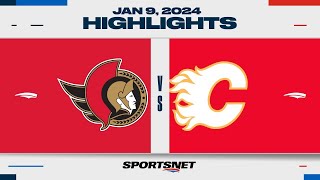 NHL Highlights  Senators vs Flames  January 9 2024 [upl. by Spieler]