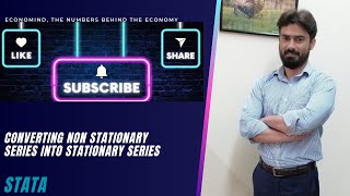 Converting non stationary into stationary  Unit root  Line graph Non stationary STATA [upl. by Ennail]