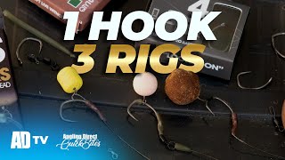 One Hook 3 Great Carp Rigs  Pop Up rig Wafter Rig amp Bottom Bait Rig  Carp Fishing Quickbite [upl. by Blackmun]