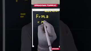 Trick to Find Dimensional Formula of Force Fma class11 physics dimensions 😊 [upl. by Swayne]