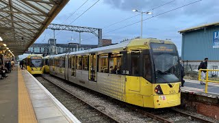 Manchester Metrolink from Altrincham with parts of the trip to the city centre [upl. by Leal]