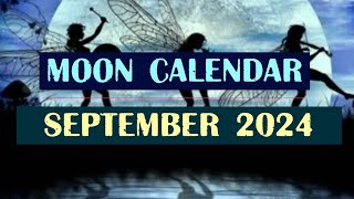 Moon Calendar and a Calendar of Haircuts for SEPTEMBER 2024 [upl. by Witkin523]