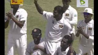 Muttiah Muralitharans 800th wicket of his final Test match [upl. by Kilam320]